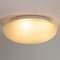 Large Ceiling Light in Satin White Murano Glass with Satin Leaves Decoration, 1980s 9