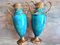 Sevres Bronze Mounted Vases with Green and Blue Glazed Faience, Set of 2 2