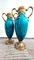 Sevres Bronze Mounted Vases with Green and Blue Glazed Faience, Set of 2 7