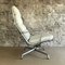White Leather Softpad Ea 222 / Ea 124 Desk Chair by Eames for Vitra 2