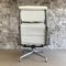Chaise de Bureau Softpad Ea 222 / Ea 124 en Cuir Blanc par Eames pour Vitra 4