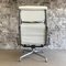 White Leather Softpad Ea 222 / Ea 124 Desk Chair by Eames for Vitra, Image 4