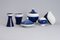 Vase Mid-Century en Porcelaine Blanche et Bleue de KPM Berlin, 1950s, Set de 6 3