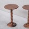 French Turned Wood Side Tables, 1960s, Set of 2 3