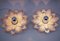 Space Age Ceramic Flower Wall or Ceiling Lamps, Germany, 1960s, Set of 2 4