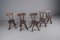 Chaises Sculptées Brutalistes dans le Style d'Alexandre Noll, 1960s, Set de 5 3