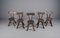 Chaises Sculptées Brutalistes dans le Style d'Alexandre Noll, 1960s, Set de 5 5