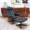 Lounge Swivel Chair with Footrest from Göte Möbel, Sweden, 1970s, Set of 2, Image 2