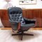 Lounge Swivel Chair with Footrest from Göte Möbel, Sweden, 1970s, Set of 2 5