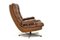 Swivel Leather Scandinavian Armchair, 1970s 5