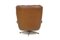 Swivel Leather Scandinavian Armchair, 1970s 7