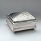 Art Deco Silver Plate and Black Enamel Cigarettes Box with Lid froim WMF Ikora 10
