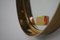 Espejo ovalado grande de latón, años 50, Imagen 10