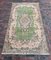 Vintage Usak Rug in Green and Pink 2