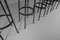 Iron Bar Stools, 1950s, Set of 5 6