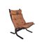 Siesta Lounge Chair in Cognac Brown Leather by Ingmar Relling for Westnofa, 1960s, Image 1
