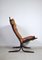 Fauteuil Siesta en Cuir Marron Cognac par Ingmar Relling pour Westnofa, 1960s 3