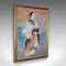 Vintage Japanese Framed Geisha Print, 1950s 1
