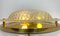 Large Brass & Textured Glass Flush Mount from Fischer Leuchten, Germany, 1960s 18