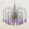 Murano Glass Teardrop Waterfall Chandelier, Italy, 1970s, Image 1