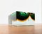 Mid-Century Italian Sommerso Murano Glass Block Ashtray, 1960s, Image 3