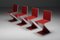 Red Laquer Zig Zag Chair by Gerrit Thomas Rietveld for Cassina 5