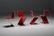 Chaise Zig Zag en Laque Rouge par Gerrit Thomas Rietveld pour Cassina 2
