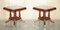 Tavolino inglese in legno massello con ruote in ottone, Immagine 1