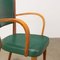 Beech and Faux Leather Chair, 1960s 4