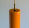 Orangefarbene Glas Hängelampe von Massimo Vignelli für Venini, 1955 2