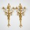 Large Louis XVI Three-Light Candle Sconces with Rams' Heads, 19th Century, Set of 2 3