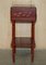 Anglo-Japanese Red Lacquer Sewing Table with Famboo Legs and Fitted Interior 9