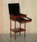 Anglo-Japanese Red Lacquer Sewing Table with Famboo Legs and Fitted Interior 14