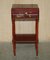 Anglo-Japanese Red Lacquer Sewing Table with Famboo Legs and Fitted Interior, Image 2