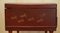 Tavolo da cucito anglo-giapponese laccato rosso con gambe Famboo e interni attrezzati, Immagine 10