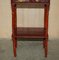 Anglo-Japanese Red Lacquer Sewing Table with Famboo Legs and Fitted Interior 4