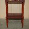 Anglo-Japanese Red Lacquer Sewing Table with Famboo Legs and Fitted Interior, Image 4