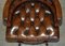 Chesterfield Directors Chair aus Braunem Leder, 1930er 10