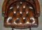 Chesterfield Directors Chair in Brown Leather, 1930s, Image 10