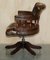 Chesterfield Directors Chair in Brown Leather, 1930s, Image 15