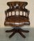 Chesterfield Directors Chair in Brown Leather, 1930s, Image 2