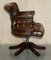 Chesterfield Directors Chair in Brown Leather, 1930s, Image 13