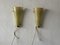 Mid-Century Green Curved Glass Sconces, Germany, 1950s, Set of 2 1