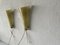 Mid-Century Green Curved Glass Sconces, Germany, 1950s, Set of 2 4