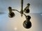 Lámpara colgante triple de latón de Hillebrand, Germany, años 70, Imagen 6
