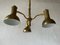 Brass Triple Spot Pendant Lamp from Hillebrand, Germany, 1970s 5