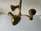 Brass Triple Spot Pendant Lamp from Hillebrand, Germany, 1970s 3