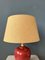 Terracota Table Lamp with Beige Textile Shade, 1970s 9