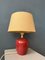 Terracota Table Lamp with Beige Textile Shade, 1970s, Image 7