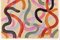 Tríptico de Natalia Roman en tonos pastel cálidos, 2022, acrílico sobre papel de acuarela, Imagen 6